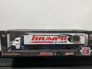 1/64 M2 THUMPER CAMS 1970 CHEVROLET SPARTAN LCF & 1967 NOVA SS WHITE & TRAILER - Picture 1 of 3