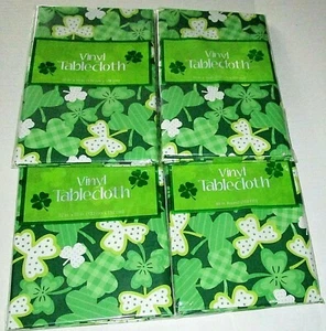 ST PATRICK'S DAY Vinyl Tablecloth Assortment SHAMROCKS Your Choice] - Picture 1 of 5
