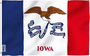 Anley Fly Breeze 3x5 Foot Iowa State Flag - Iowa IA Flags Polyester - Picture 1 of 6