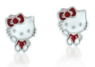 Hello Kitty Silver Earrings 925 Real Slver Hypoallergenic Cute Girly Gift New 