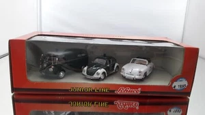 VW Polizei - Bus Beetle Porsche - Box - Schuco - White Green - Junior Line - Picture 1 of 10