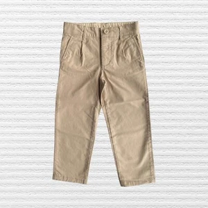New Gap Boys Classic Chino Pants Sand Beige Adjustable Waist Size 4 - Picture 1 of 11