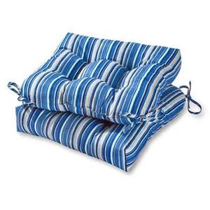 Greendale Home Fashions Square Outdoor Dining Seat Cushion (Set of 2), Steel ... - Picture 1 of 8