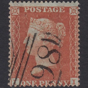 Z19_26 GB QV 1855 1d YELLOW-BROWN PLATE 3 SG21-C4(2) II FU MISSING IMPRIMATUR - Imagen 1 de 2