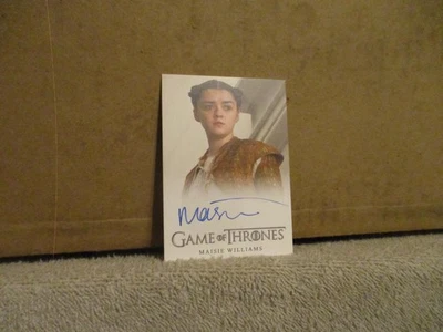 JUEGO DE TRONOS TEMPORADA 5 MAISIE WILLIAMS EN TARJETA SANGRADO COMPLETO AUTÓGRAFO AUTOMÁTICO SSP Foto 1 de 4
