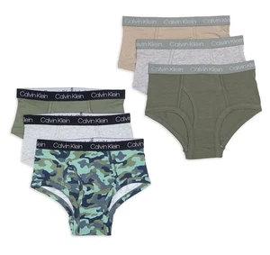 Calvin Klein Cotton Briefs Underwear BOYS Size Small 6 Pack Multi Color New - Picture 1 of 6