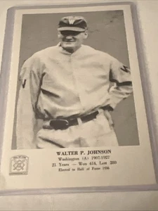 Walter Johnson Washington Senator 1963 Hall of Fame 5x7 Paper Picture Pack Photo - Picture 1 of 8