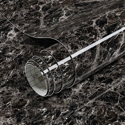 BORNA_DERO Marble Contact Paper Brown Black Counter Top Covers Self Adhesive Wallpaper
