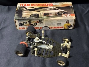 Vintage Team Associated ae RC12L 2WD Kit Carbon Chassis with Box Made in the USA - Picture 1 of 17
