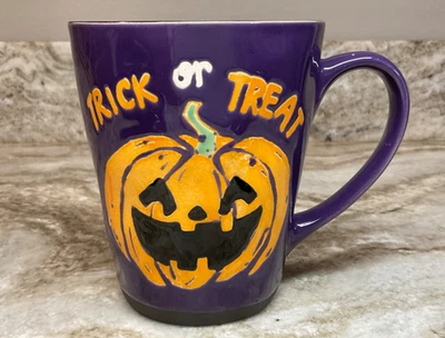 Taza de café de Halloween Midnight Spook Jack O Lantern truco o trato Eli y Ana. Nuevo Foto 1 de 4