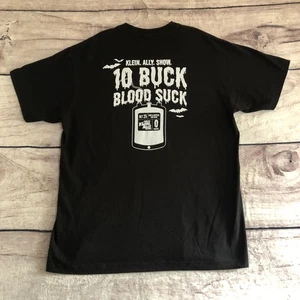 Kroq Hemd Herren XL schwarz 10 Buck Blood Suck Klein Ally Show Dave & Busters Radio - Bild 1 von 7