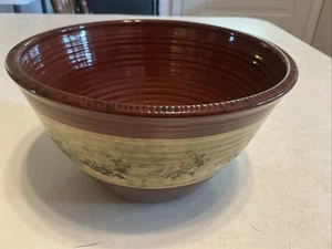 Jeff White Redware Folk Art Bowl 1994 Signed Limited Edition 52/300 8”w X 5”h - Picture 1 of 8