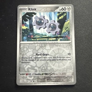Klink (Reverse Holo) - 061/086 - Black Bolt - NM/M - Pokemon - English - Picture 1 of 2