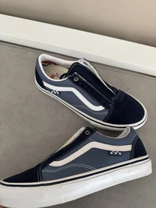 Vans Old Skool 'Navy' Herren Größe 8,5 Schuhe Sneaker Skate Freizeit Blau Wildleder Neu - Bild 1 von 9