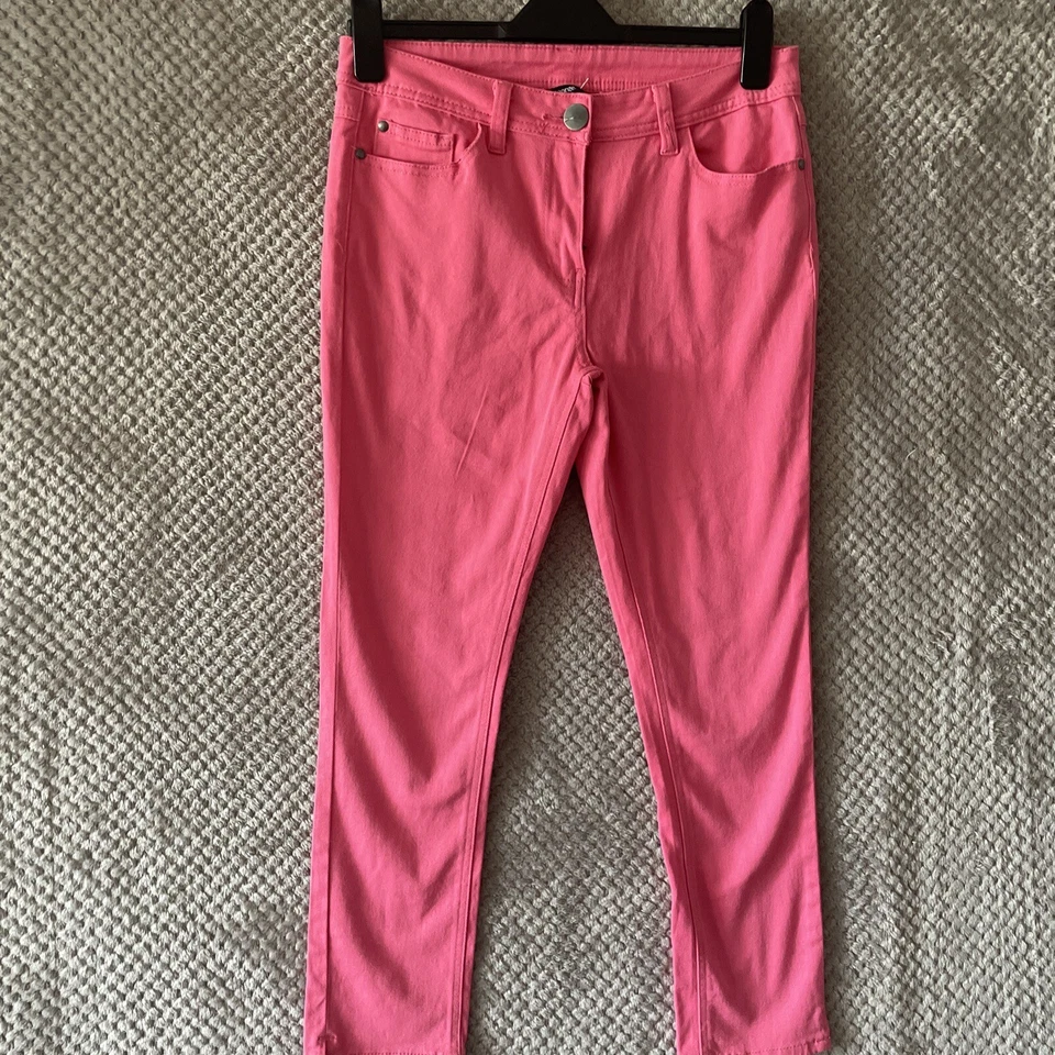GEORGE WOMENS JEANS SIZE UK 12 PINK SKINNY WITH POCKETS - Image 1 of 4