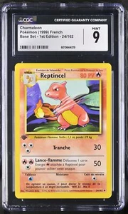 Reptincel (Charmeleon) 24/102 ~ 1st Edition Base Set (French) ~ CGC 9 MINT!! - Picture 1 of 2