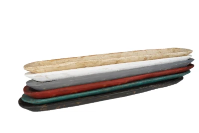 Long Wooden Baguette-5-6Wx38-40Lx2-3D in.-Dough Bowl-Farmhouse Bread Bowl-Colors - Image 1 of 4