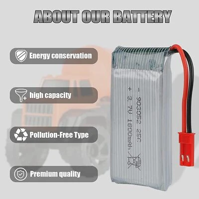 3.7V 1800mAh ST Plug LiPo batteria ricaricabile polimero di litio per drone radiocomandato UK - Immagine 1 di 4