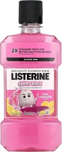 Listerine Smart Rinse Kids Fluoride Anticavity Mouthwash - Pink Lemonade, 500ml - Picture 1 of 6