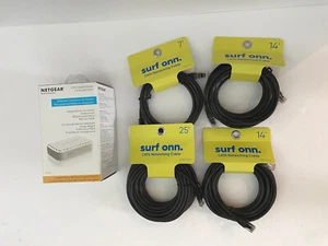 Netgear 5-port Gigabit ethernet Unmanaged Switch (GS105NA) with cables - Picture 1 of 1