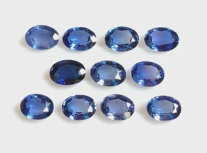 AAA Natural Ceylon Blue Sapphire Loose Oval Gemstone Cut Lot 7x5 MM To 10x8 MM - Picture 1 of 4