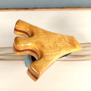 JJS Custom Pool Cue Holders - Ceylon Satinwood with Bubinga  #060 - Picture 1 of 6