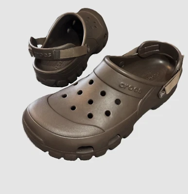 Zuecos deportivos todoterreno Crocs para hombre sandalias sin cordones - talla 11 de EE. UU. | espresso/nogal Foto 1 de 4