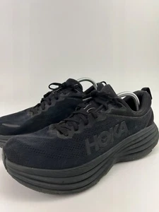 Hoka One Bondi 8 All Solid Black Men’s Size 11.5 D Running Comfort 1123202 BBLC - Picture 1 of 12