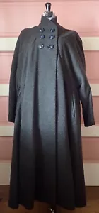 VTG COAT WOOL "GILLMAN” LABEL. GORGEOUS CUT/LOOK W's SM-LG. SCANT MOTH DAMAGE - Picture 1 of 12