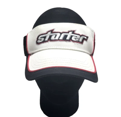 Sombrero ajustable con visera Starter Athletics blanco rojo negro con logotipo Foto 1 de 4