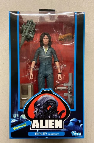 NECA Aliens Alien Ripley in Jumpsuit 7" Figure with Jonesy the Cat Cover