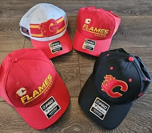CALGARY FLAMES HATS! NEW...LOT OF 4..FANATICS - Picture 1 of 5