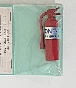 MINIATURE DOLLHOUSE 1:12 SCALE FIRE EXTINGUISHER TRAY TRAIN VILLAGE FREE SHIP - Picture 1 of 1