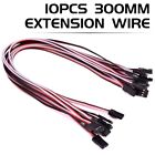 10 Servo Extension Lead  Cable For Rc Futaba Jr Male To Female 30Cm Connector