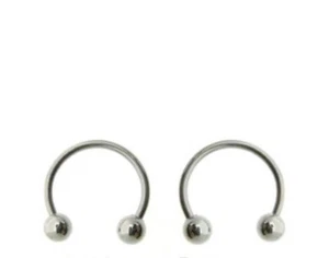 PAR 16g 5/16" HERRADURA Barra Cuerpo Joyería PENDIENTES TAPONES - Imagen 1 de 1