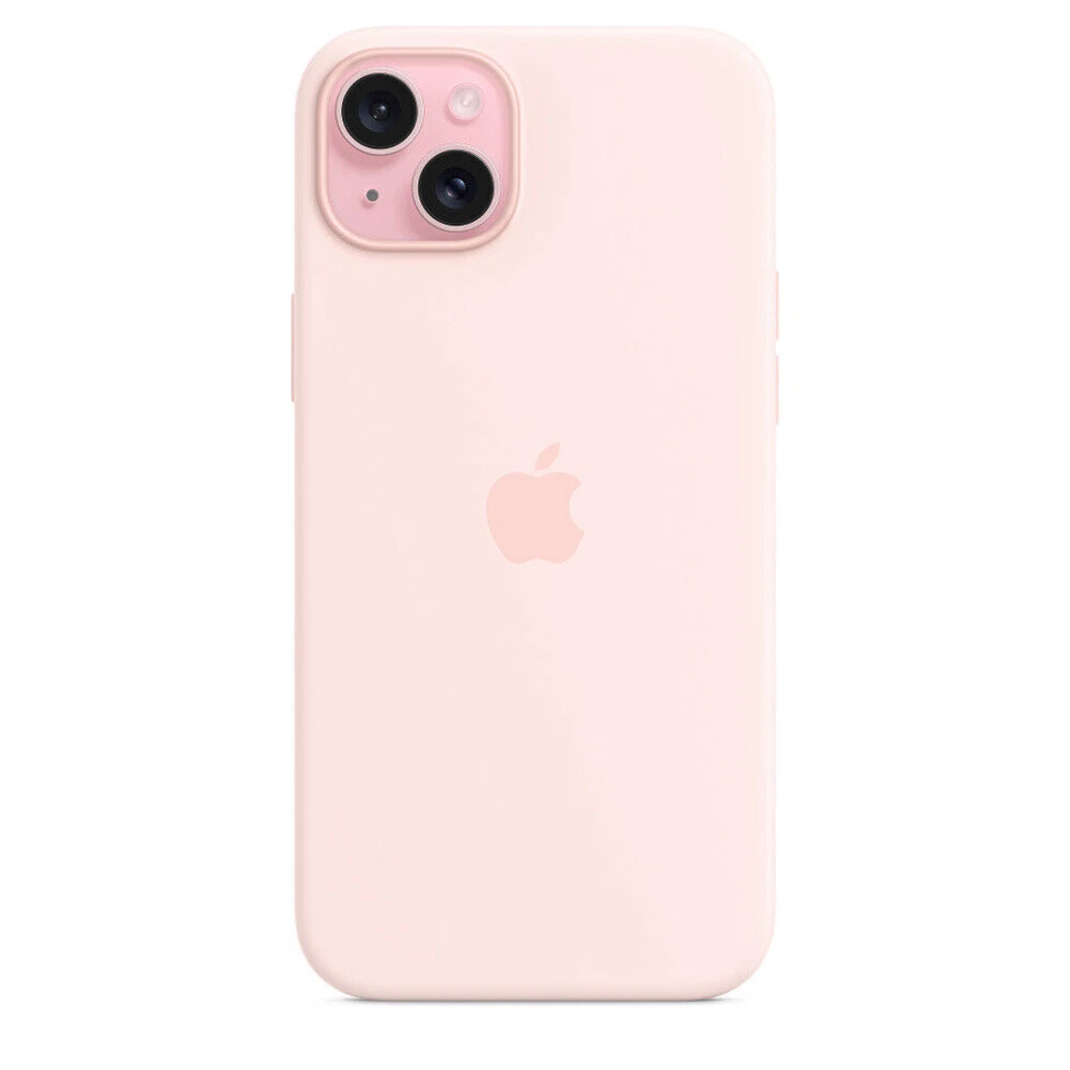 Apple Silicone Case with MagSafe for iPhone 15 Plus - Light Pink