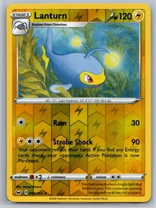 NM Lanturn 069/202 Reverse Holo Sword and Shield Pokemon 2020 - Picture 1 of 2