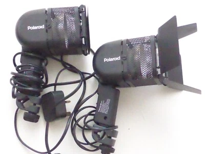 2x POLAROID Halogen Video Lights MP 4+ German Made Diffuser & Barn Doors - Image 1 of 4