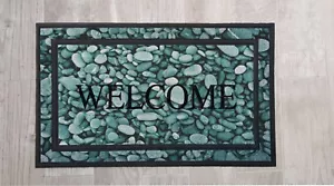 Welcome Home Vacation Beach House Entry Bar Doormat Floor Mat 18"x30" Pebble - Picture 1 of 1