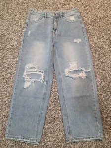 Shein High Waisted Ripped Mom Jeans Size M/6 - Picture 1 of 7