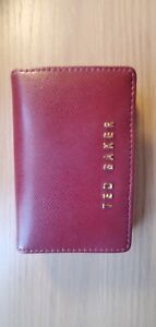 Ted Baker Logo Small Credit Card Wallet Compact Rose Gold Faux Leather Metalic 