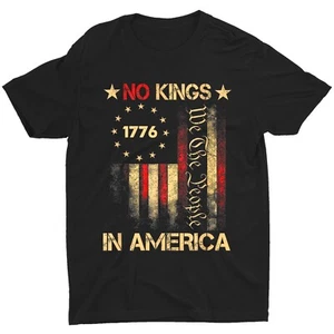 T-Shirt Unabhängigkeitstag 4. Juli 1776 No Kings Unisex - Bild 1 von 9