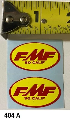 2! FMF Pequeño Amarillo Ovalado De Colección RM RH YZ KX CR 125 250 360 400 500 FUNCIONA VMX  Foto 1 de 4