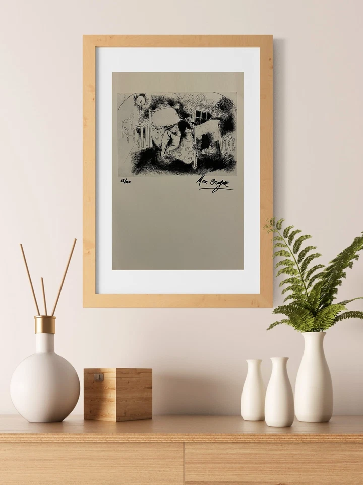 Marc Chagall, original handsignierte Lithographie mit Echtheitszertifikat & Gutachten von 3.500 $ - Bild 1 von 4