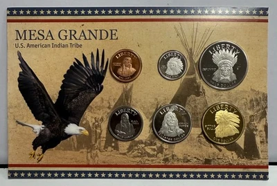 2011 Mesa Grande Coin Set U.S. American Indian Tribe,6 coin set - Image 1 of 4