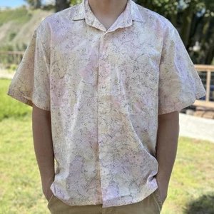 Camicia A/C Patagonia Vintage Anni 90 Grande Mappa Sahara Astrologia Spazio Made in USA Rara - Foto 1 di 24