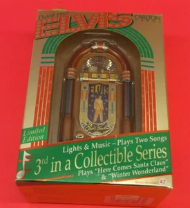 Elvis Presley Music Lights Ornament Limited Jukebox Carlton Dollhouse Miniature - Picture 1 of 7