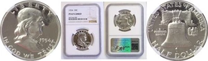 1954 50C Franklin Half Dollar Proof NGC PF-67 CAMEO - Picture 1 of 3