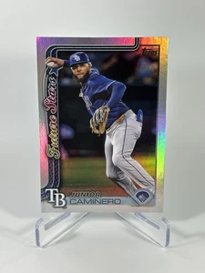 2025 Topps Series 2 Junior Caminero #477 Future Stars Rainbow Foil - Picture 1 of 2