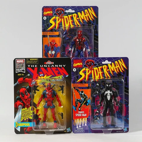 Spider-Man Retro Marvel Legends Ben Reilly Symbiote Spiderman 6-Inch Free Ship Cover